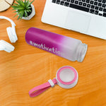 900ML Motivational Water Bottle with Time Marker & Flip Top Lid