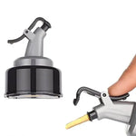 Clear oil dispenser with lid, drip-free, 1 liter