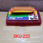 All-purpose scrubber brush with handle.