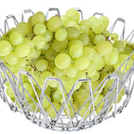 Foldable wire basket for fruits and vegetables