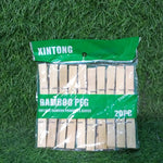 Wooden clips for school arts, crafts, and decoration, pack of 20.