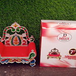 Big Singhasan for holding divine statues in a spiritual space.