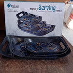 Premium Plastic Serving Tray (3 Pc)