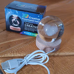Heart 3D Crystal Ball lamps With Base (1 Pc)