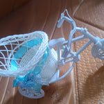 Bicycle-Shaped Plastic Flower Pot Stand for Home Decor