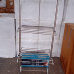 3 Layer Foldable Stainless Steel Cloth Drying Stand with Wheels