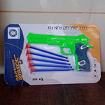 Medium Size Plastic 1 Gun with 5 Soft Suction Dart Bullets (1 Set)