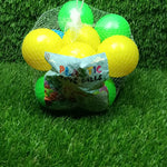 Soft multicolour balls for kids' play areas.