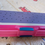 Cartoon printed pencil case with multiple compartments