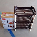 Apex Small Multiuse Plastic Storage Rack Organizer 3-Tier