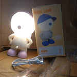 Cute Lovely Cartoon Design LED Desk Night Light With Plastic Head Cap (1 Pc)