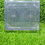 Transparent storage container with a secure lid, ideal for organizing and storing household items.