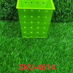 Stylish dotted square planters for railing, suitable for single plants.