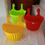 Multicolor Hanging Plastic Planters Orchid Relling , For Plantation,(1pc)