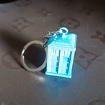 Police Booth Box Shape 3 D Metal Keychain (1 Pc)