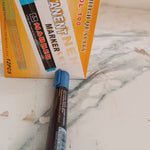 Premium Permanent Blue Marker Pen Set (12 Pc)