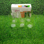 Set of 6 transparent water glasses