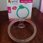 Unbreakable ABS Round Towel Ring Wall Mounted Stand / Holder (1 Pc)