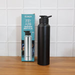 Stainless Steel 1000ml Flip-Top Reusable Sports Water Bottle
