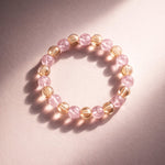 Elegant Pink Crystal Beaded Stretch Bracelet (1 Pc)