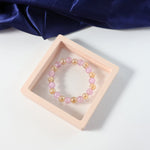 Elegant Pink Crystal Beaded Stretch Bracelet (1 Pc)