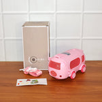 Bus Shaped Kids Water Bottle with Strap – 500ml Cute Cartoon Design With Sticker