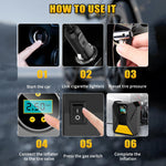 Mini Digital Portable Car Tyre Air Compressor - (1 Pc)