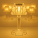 2in1 Transparent Mini Crystal Table Lamp with Reflection Light