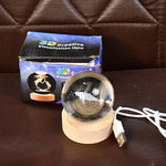 Fish 3D Crystal Ball lamps With Base (1 Pc)