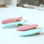 Pastel Comb-Style Hair Clip Set (4 Pc)