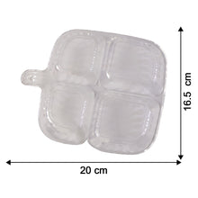 Plastic Kitchen Trays for Serving (4 Compartment / 1 Pc)