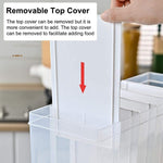 Easy Flow Cereal Dispenser for Kitchen 3 in 1 Push Button Wall Mount Container