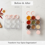 Plastic Spice Jars (6 pcs, 14x22x8cm, Multicolour)