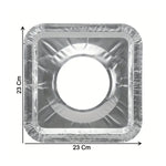 Aluminum Gas Stove Burner Protector Covers (10 Pc / 23x23 cm)