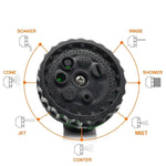 Multi-Pattern Garden Hose Spray Nozzle (1 Pc)