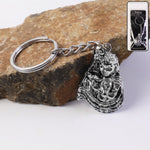 Premium Silver-Finish Metal Keychain (1 Pc)