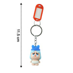 Cute Cartoon Baby Character Keychain with Label Tag Holder (1 Pc)