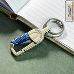 Premium Metal Keychain Carabiner Clip Hook with Dual Key Rings (1 Pc)