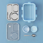 Premium Stainless Steel Compartment Lunch Box 1 Set