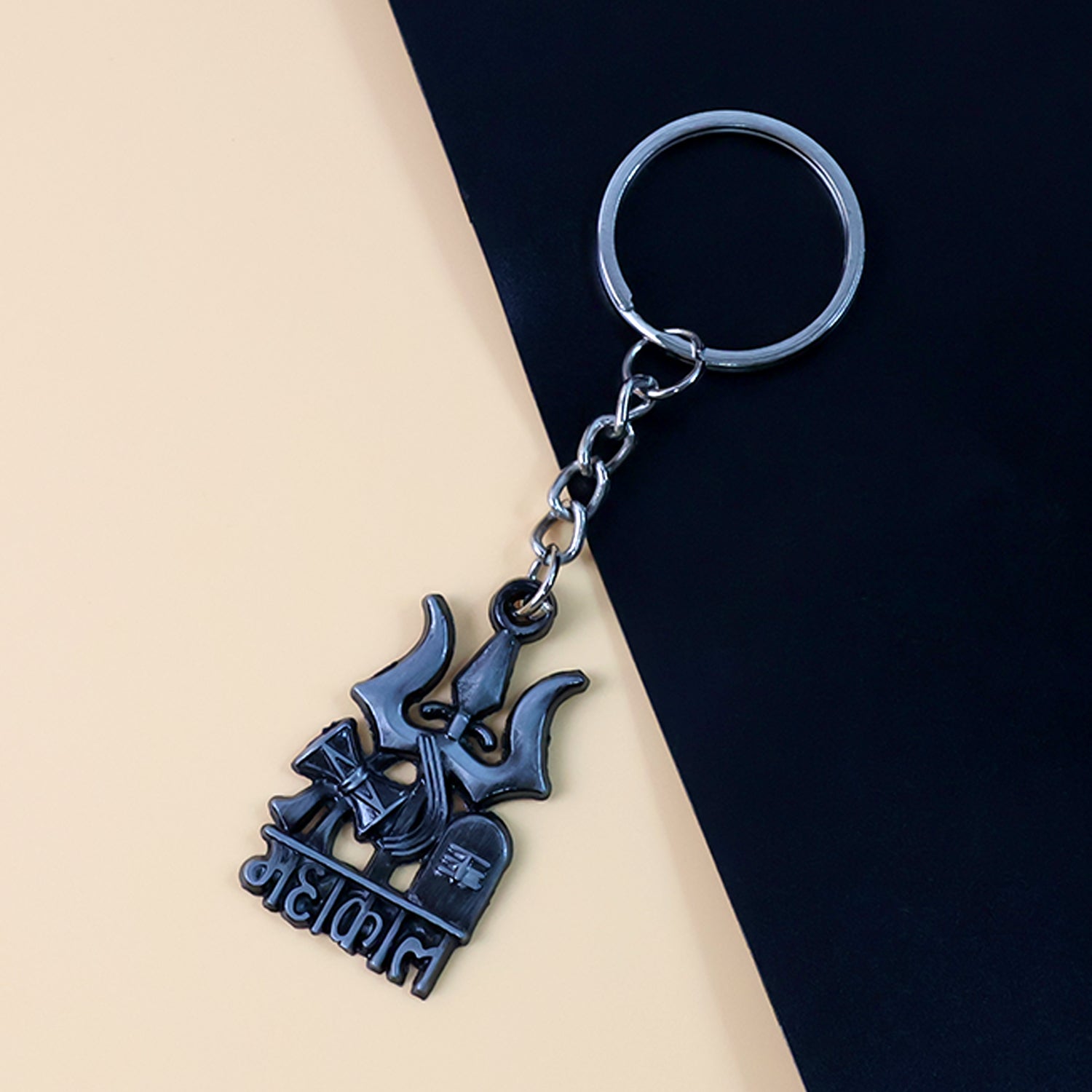 Mahakal Trishul Damru Design Keychain (1 Pc) – coreldove.com