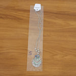 Antique Silver-Tone Peacock Design Oxidized Pendant Necklace (1 Pc)