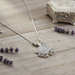 Oxidized square necklace        
