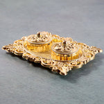 Royal Ornate Oval Pooja Thali - (1 Pc)