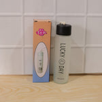 Premium Frosted Glass Water Bottle With Leak Proof Lid (350 Ml)