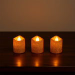 christmas Premium Glitter LED Tealight Candles (24 Pc Set)