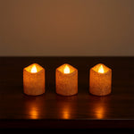 christmas Premium Glitter LED Tealight Candles (24 Pc Set)
