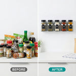 Wall-Mounted Adjustable Spice Rack Organizer (1 Pc)