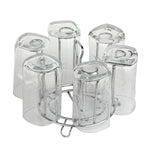 Glass rack stand for kitchen and dining spaces