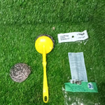 Scrubber with handle, designed for cleaning kitchen and hard stains.