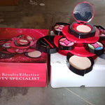 Flower-patterned makeup kit with multiple compartments